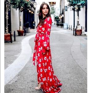 indigo rose red dress INDIGO ROSE RED FLORAL DRESS SIZE M SUMMER OR SPRING